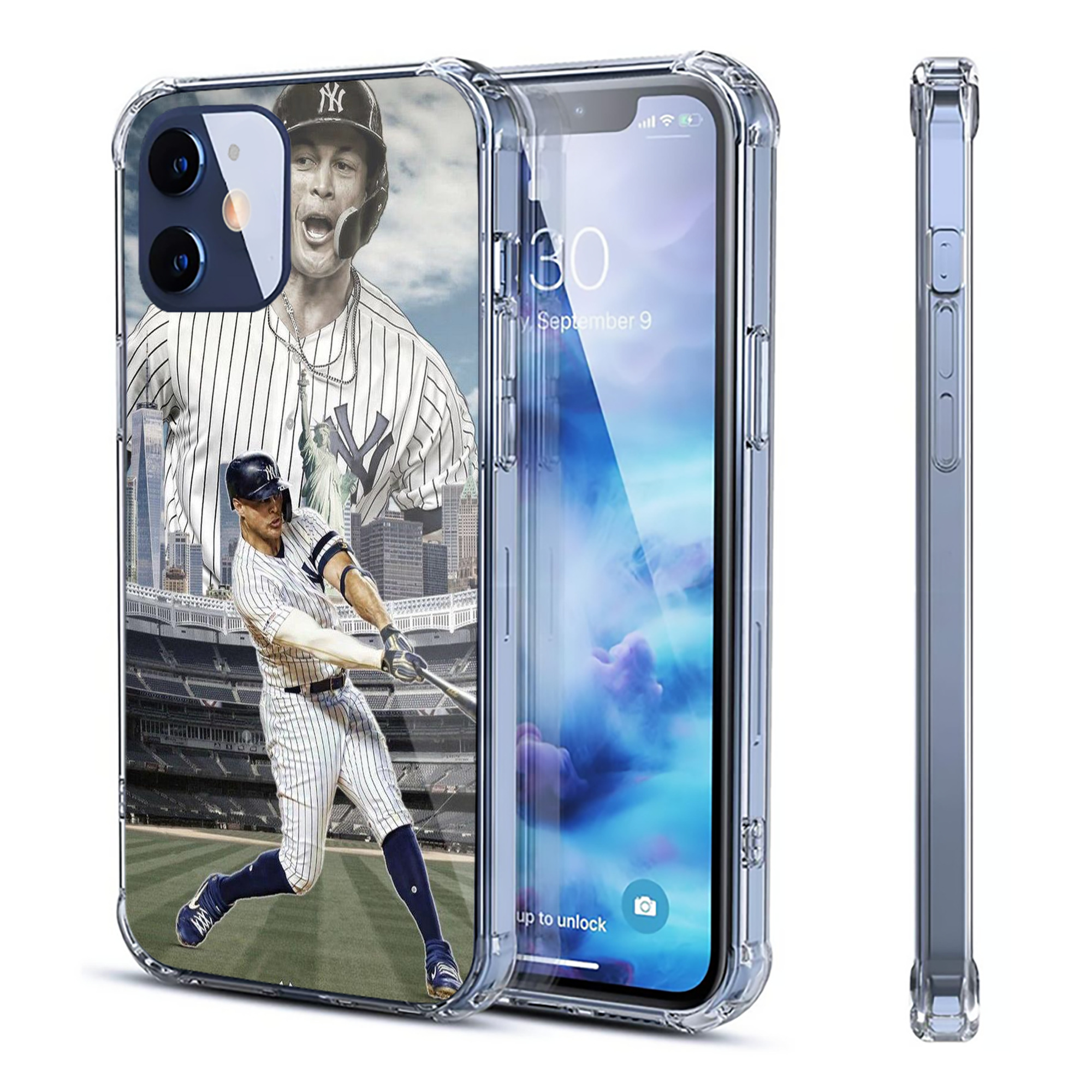 Giancarlo Stanton 14 Clear IPhone 12 Case – Soft TPU With UV Print – Enhanced Drop Protection, Precise Fit, Anti-Fingerprint, Customizable Design, Scratch-Resistant, Yellow-Resistant